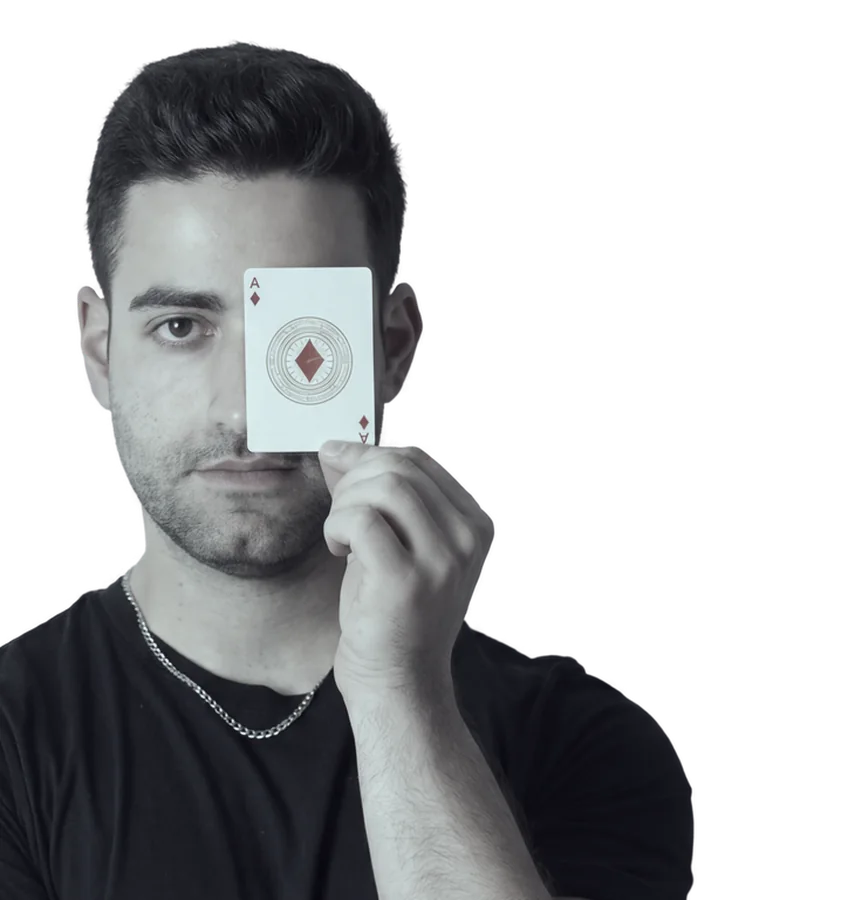 Primer plano con una carta